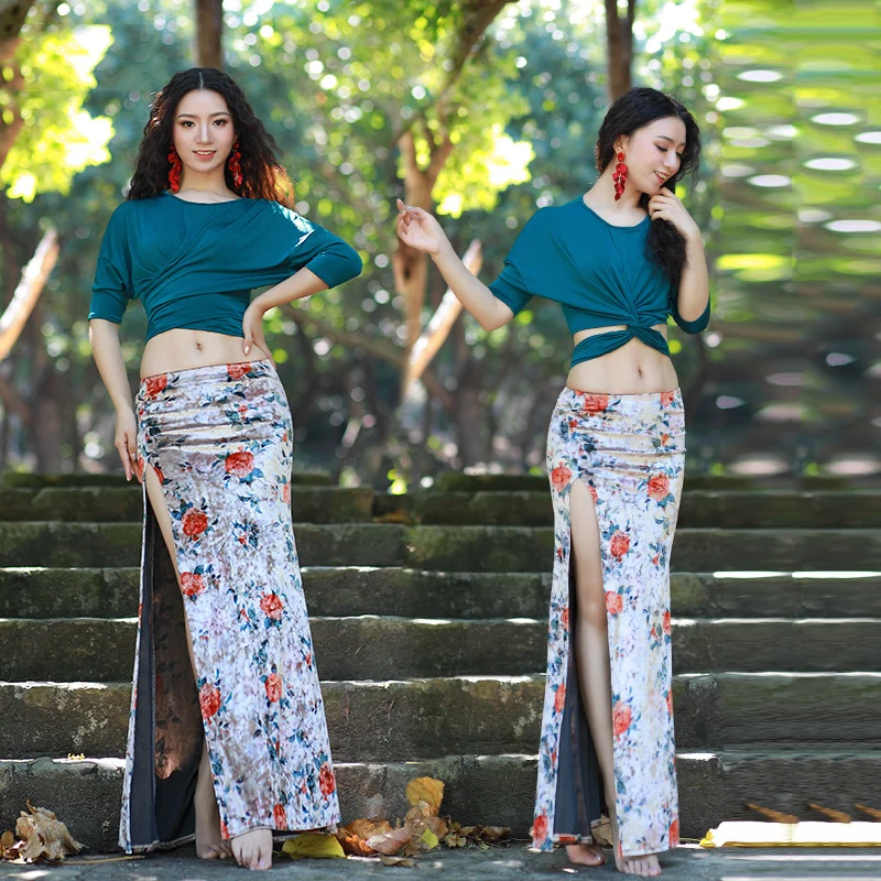 Новинка 2020 одежда для танца живота Женский костюм тренировок сексуальная юбка с