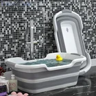 Портативная Складная Ванна для детей, ванны для домашних питомцев, детский душ, силиконовые Нескользящие ванны для кошек и собак, Товары для новорожденных, аксессуары для ванной комнаты