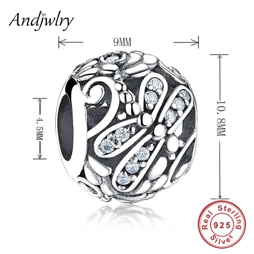 

Vintage 925 Sterling Silver Beads Dragonfly Meadow Charm Fit Original Pandora Charms Bracelet Pendant Beads DIY Women Jewelry