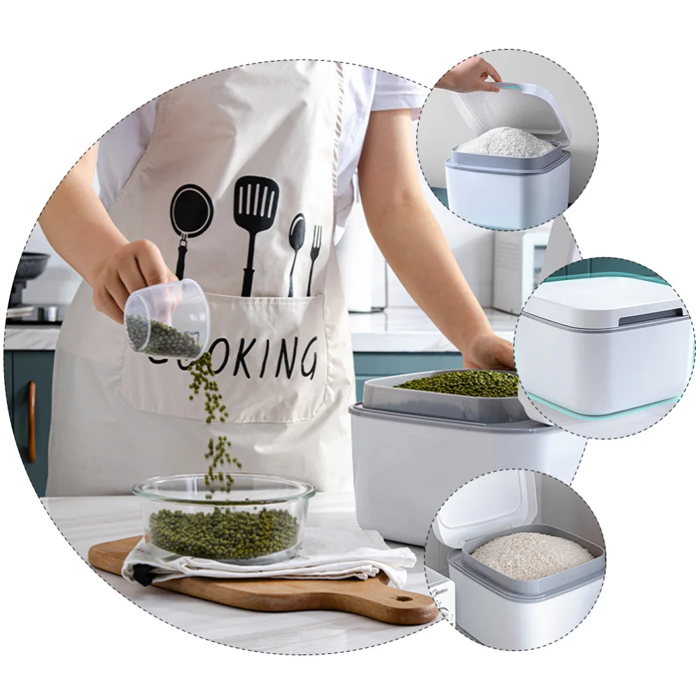 

1Pc Rice Storage Container with Lid Grain Flour Dispenser Moisture-proof Bin Box
