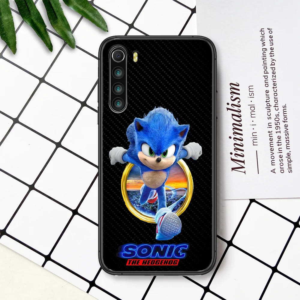

Japanese Cartoon Game Sonics Phone Case For Xiaomi Redmi Note 7 8 8T 9 9S 4X 7 7A 9A K30 Pro Ultra black Hoesjes Silicone Shell