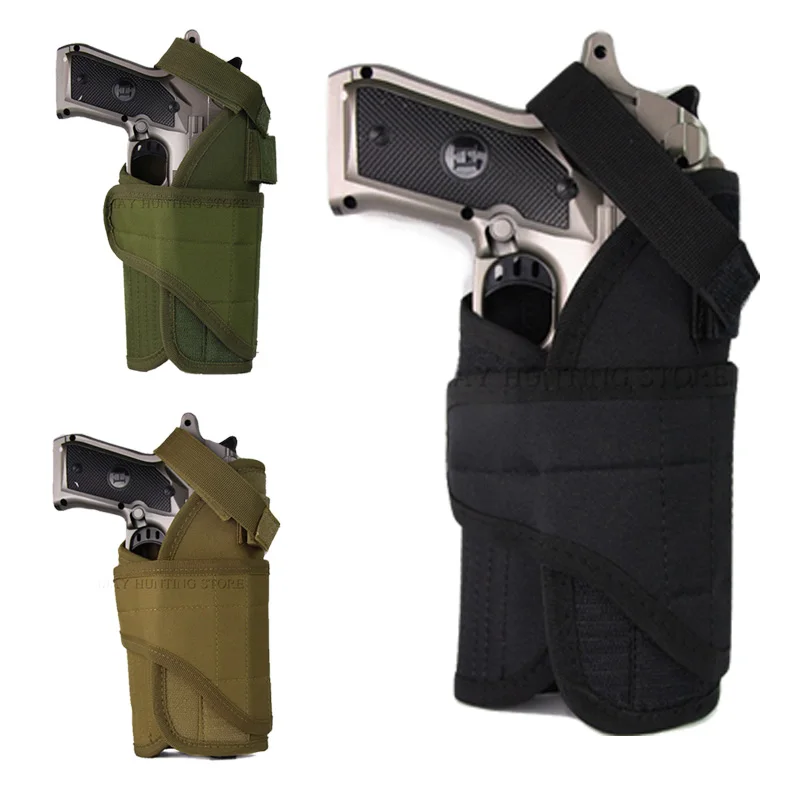 Тактический Нейлон Molle ремень пистолет кобура для Glock 17 M9 USP 1911 военный страйкбол светильник крепление Охота Стрельба Универсальный кобуры