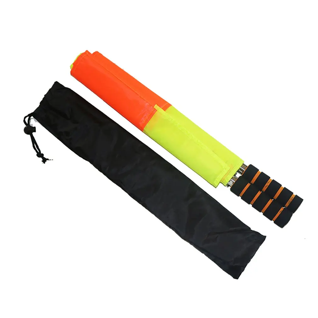 1Pair Soccer Referee Flags Professional Fair Play Football Linesman with Storage Bag Sports Game Equipment | Спорт и развлечения