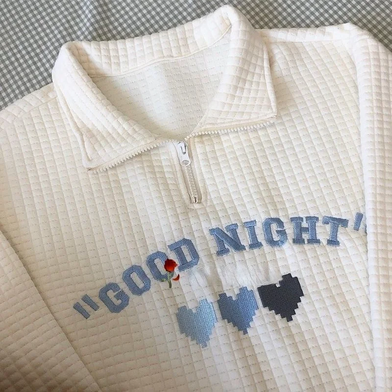 Женские Дизайнерские свитшоты с вышивкой буквами бойфренда в стиле Харадзюку