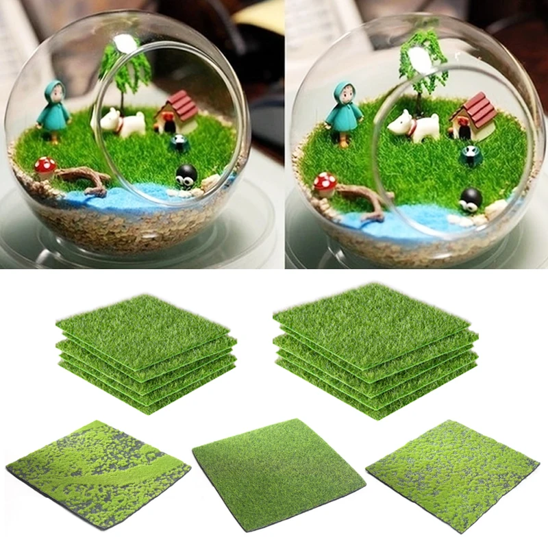 

15/30cm Mini Fairy Garden Simulation Plants Micro Landscape Decoration DIY Artificial Fake Moss Decorative Lawn Green Grass