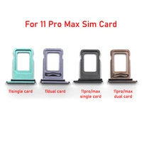 micro nano sim card holder tray slot replacement part for iphone 11 11pro 11promax pro max sim card holder adapter socket