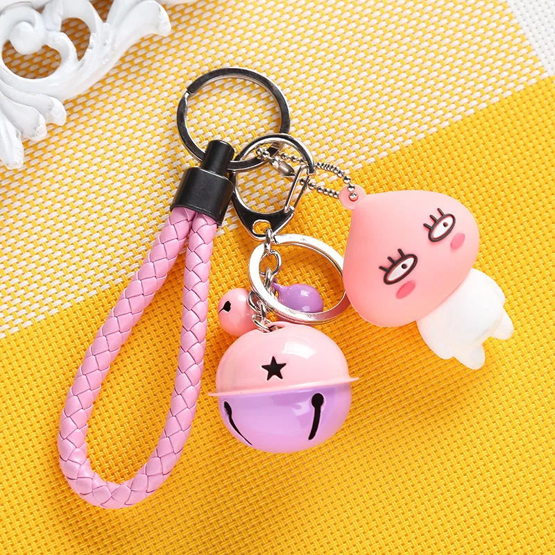 

Lovely KAKAO Keychain Fashion Creative Doll Wrist Strap Bell Backpack Bag Car Key Accessories Pendant Keyring Exquisite Gift New