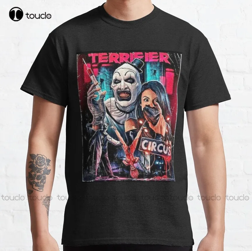 

Terrifier Movie Horror Art Poster Classic T-Shirt Golf Shirts Women Custom Aldult Teen Unisex Digital Printing Tee Shirt Xs-5Xl