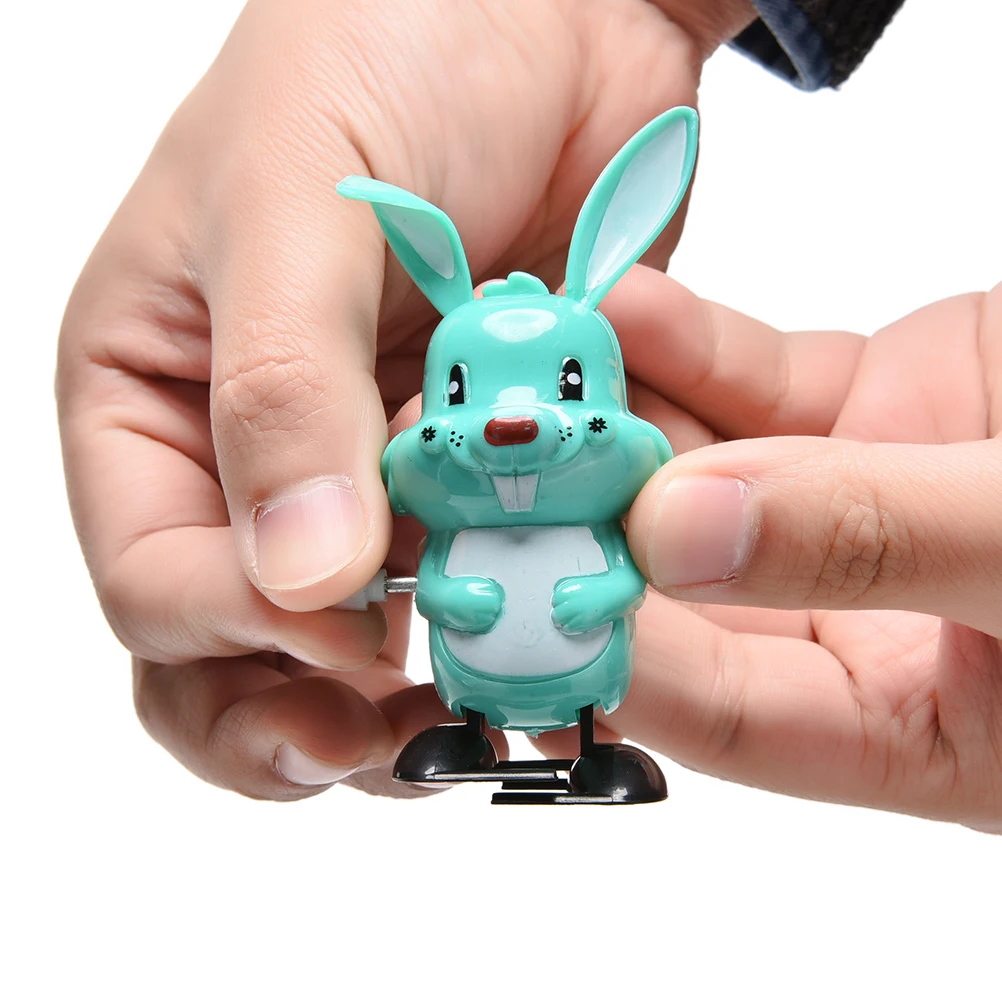 Маленький мультяшный прыгающий кролик Детская цепь заводные механические