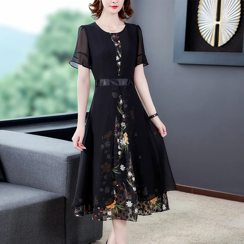 Прямые продажи 2020 новое летнее платье высокого качества размера плюс шифоновое