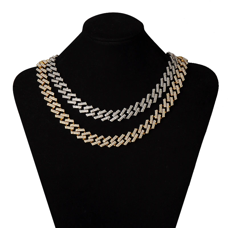 

Hip Hop Necklace +Watch+Bracelet Bling Iced Out Miami Zircon Cuban Prong Paved Rhinestone Bracelet Necklace For Men Jewelry