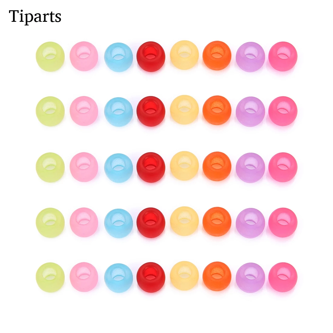 

200pcs/lot 5.7*8mm Matte Acrylic Beads Flat Round Spacer Loose Bead for DIY Bracelet Jewelry Making Accessories