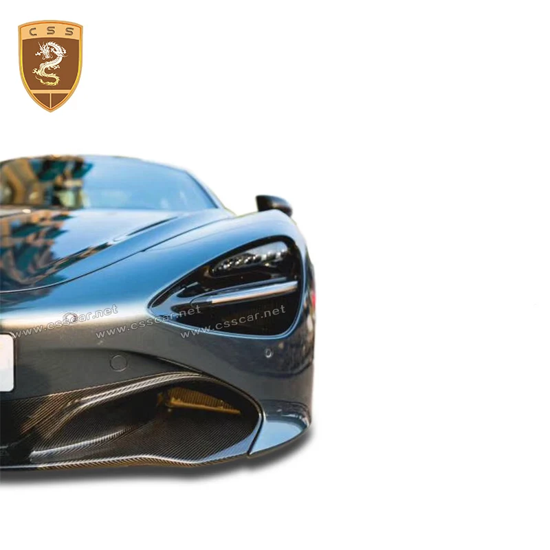 Диффузор для губ переднего бампера из настоящего углеродного волокна Mclaren 720S 2017