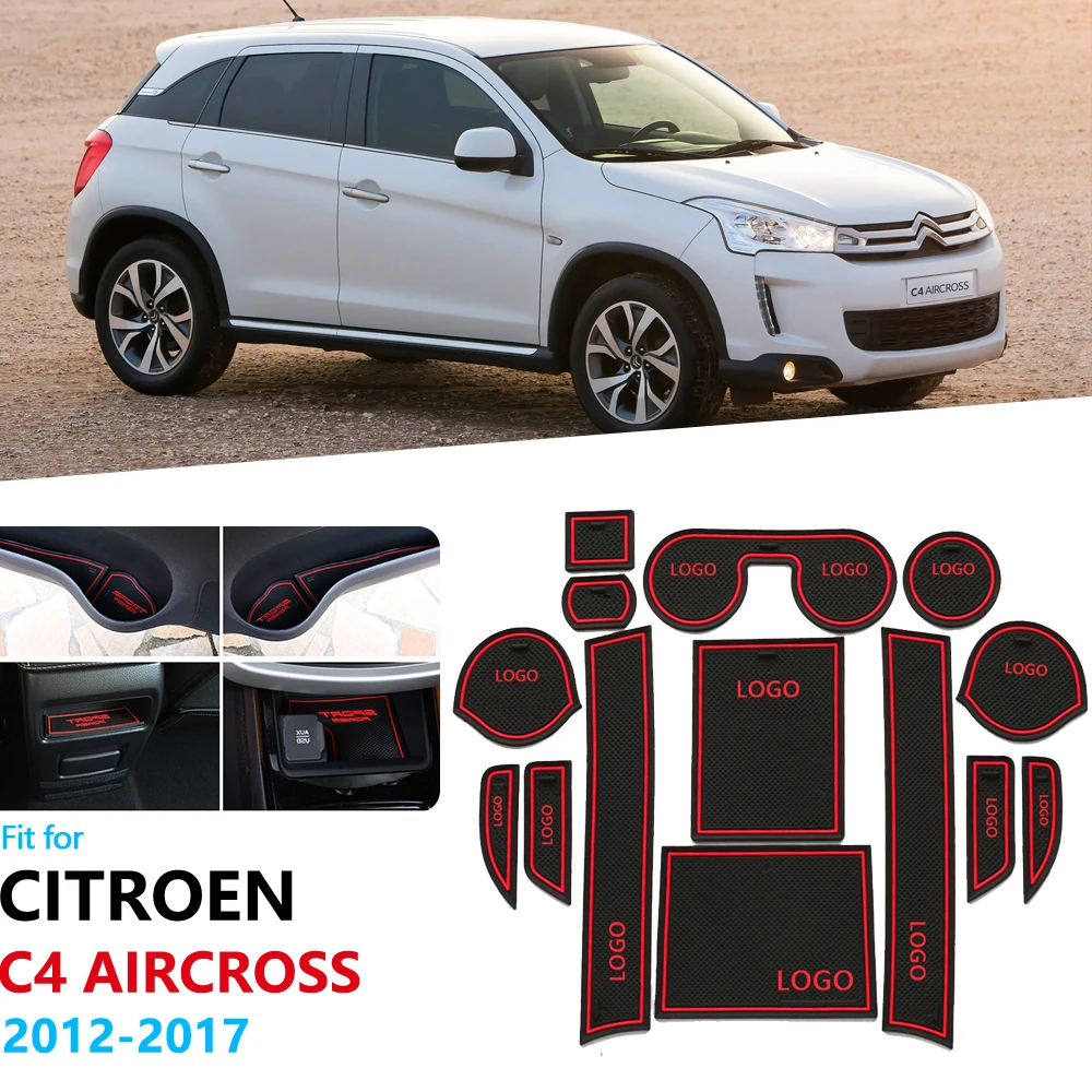 Нескользящий Резиновый коврик для ворот и чашки Citroen C4 AirCross 2012 2013 2014 2015 2016