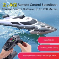 2 4g rc high speed racing boat l47cm 35kmh ipx4 waterproof 180 flip 4ch rc boat with led light kids gift outdoor toys