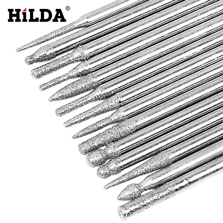 Набор алмазных насадок HILDA 30 шт. для вращающихся инструментов Dremel 1/" 150 грит Dremel Аксессуары для гравировки резьбы