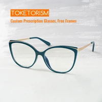 toketorism anti blue light glasses women quality prescription eyeglasses optical frame 2502