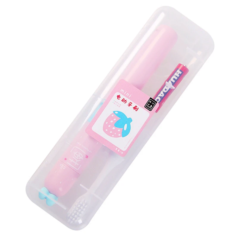 

Portable Children Kids Sonic Electric Toothbrush Teeth Care Brush Soft Bristles Waterproof Battery Power Brush color random