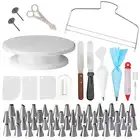 73 шт.компл. набор инструментов для украшения тортов, насадки для глазирования, поворотные Кондитерские мешки, соединители, насадки для крема, набор инструментов для выпечки