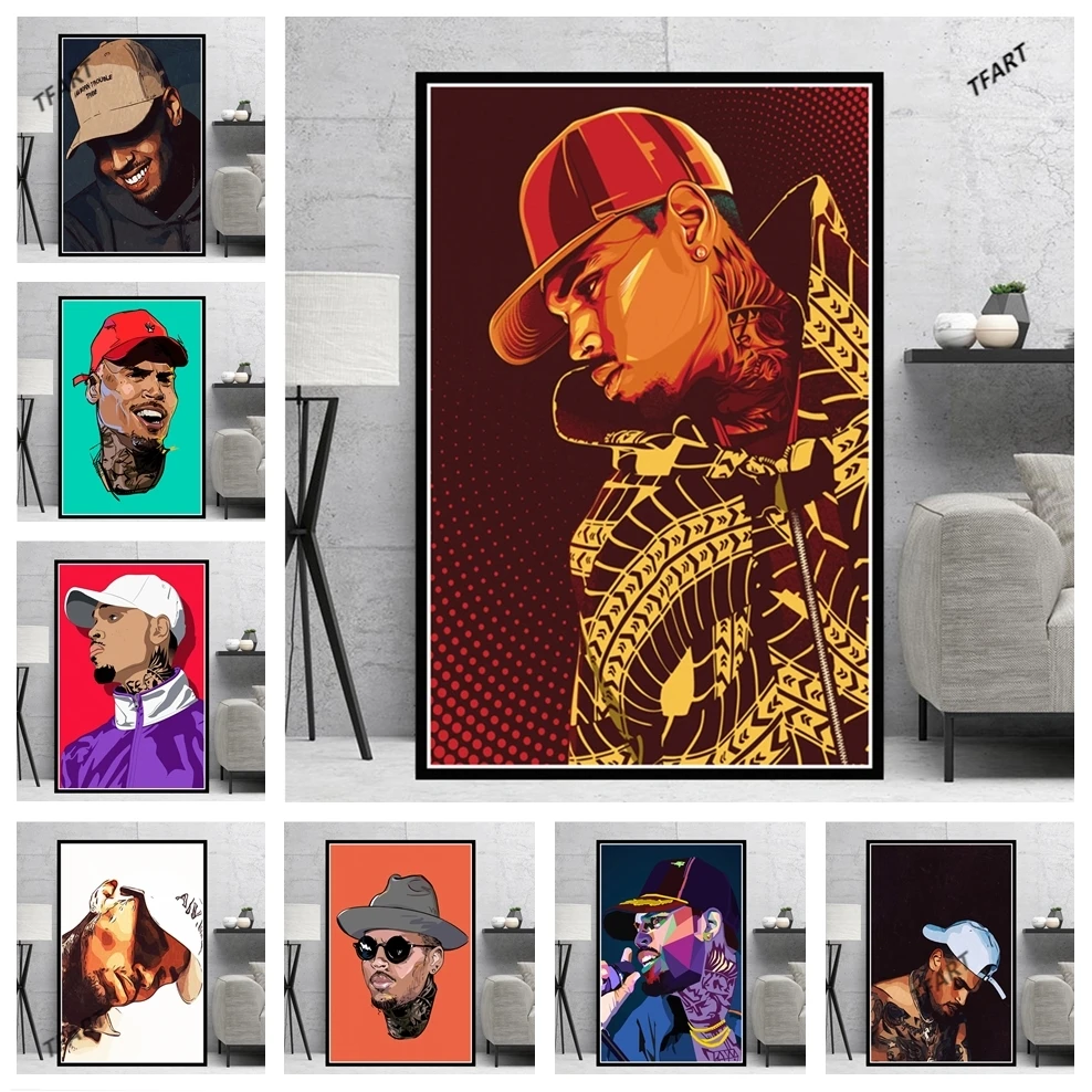 

Music Star Chris Brown Full Diamond Embroidery Diamond Painting Diamond Inlaid Diamond Embroidery DIY Room Decoration