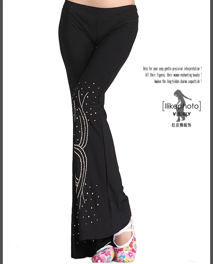 Женские костюмы для танца живота хлопковые брюки с вышивкой и кристаллами |