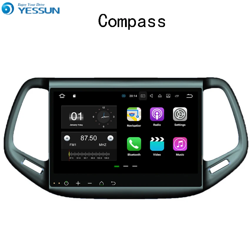 

YESSUN For Jeep Compass 2016~2017 Car Navigation GPS Android Audio Video HD Touch Screen Stereo Multimedia Player No CD DVD