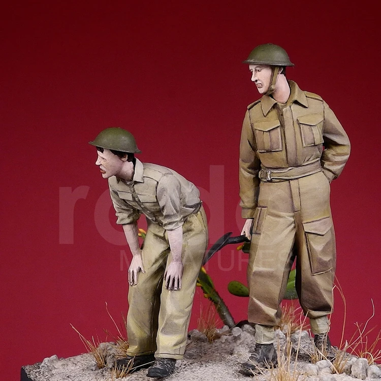 

1/35 British 8th Army soldiers, 1943-45, Resin Model Soldier GK, military themes, Unassembled and unpainted kit