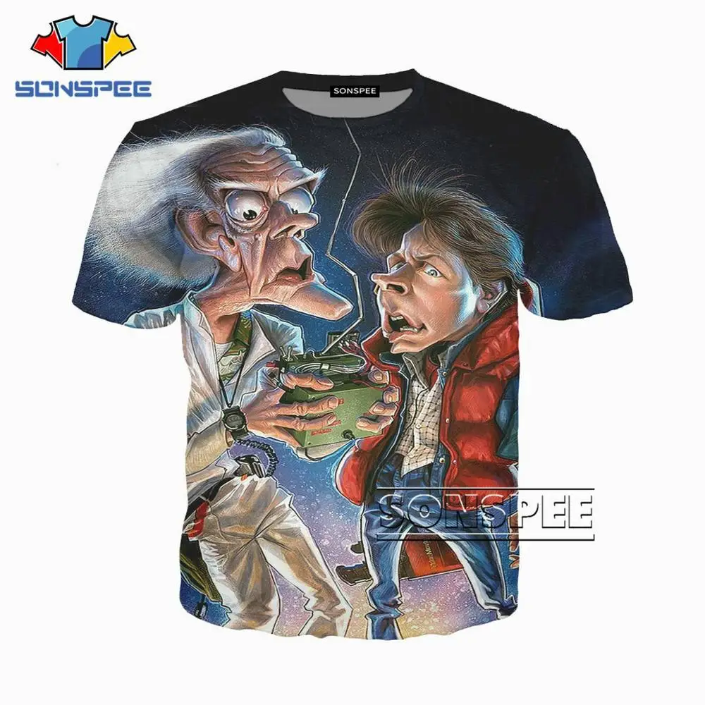 SONSPEE/Новинка Футболка с круглым вырезом и 3D принтом для мужчин женщин Топы