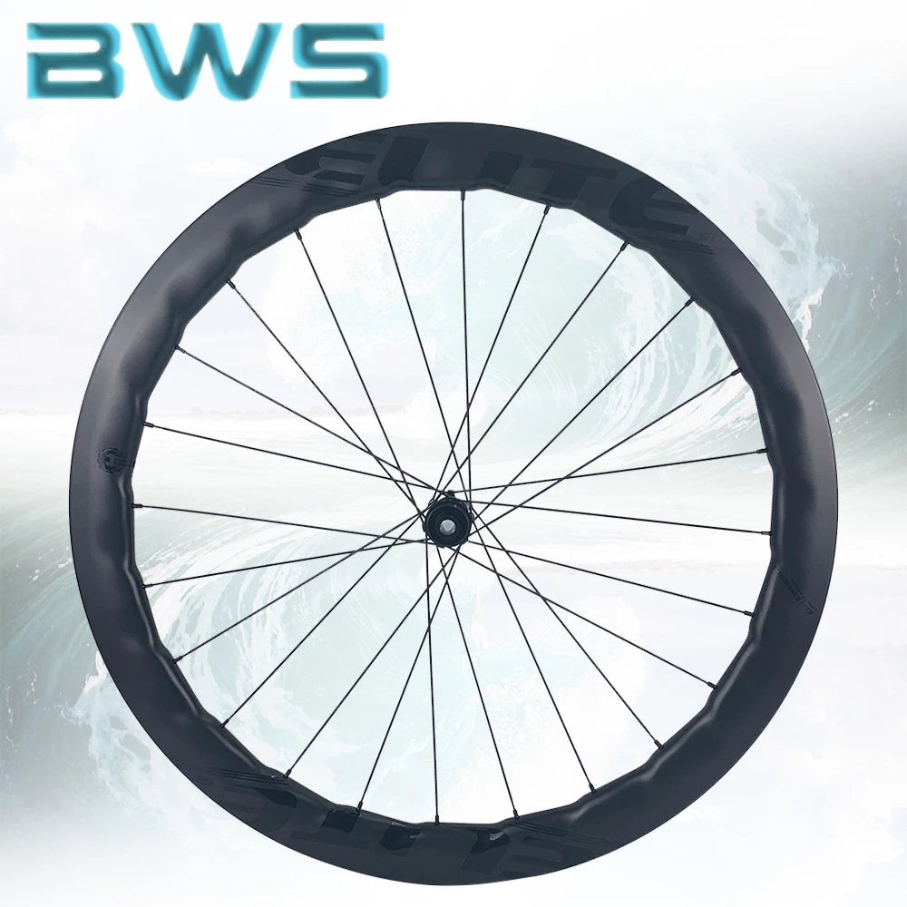 ELITEWHEELS BWS Road Disc Carbon Wheels Center Lock/6 Bolt Lock Hub 24/24 Hole New Arrivals 50mm Depth Wheelset For Cyclocross | Спорт и