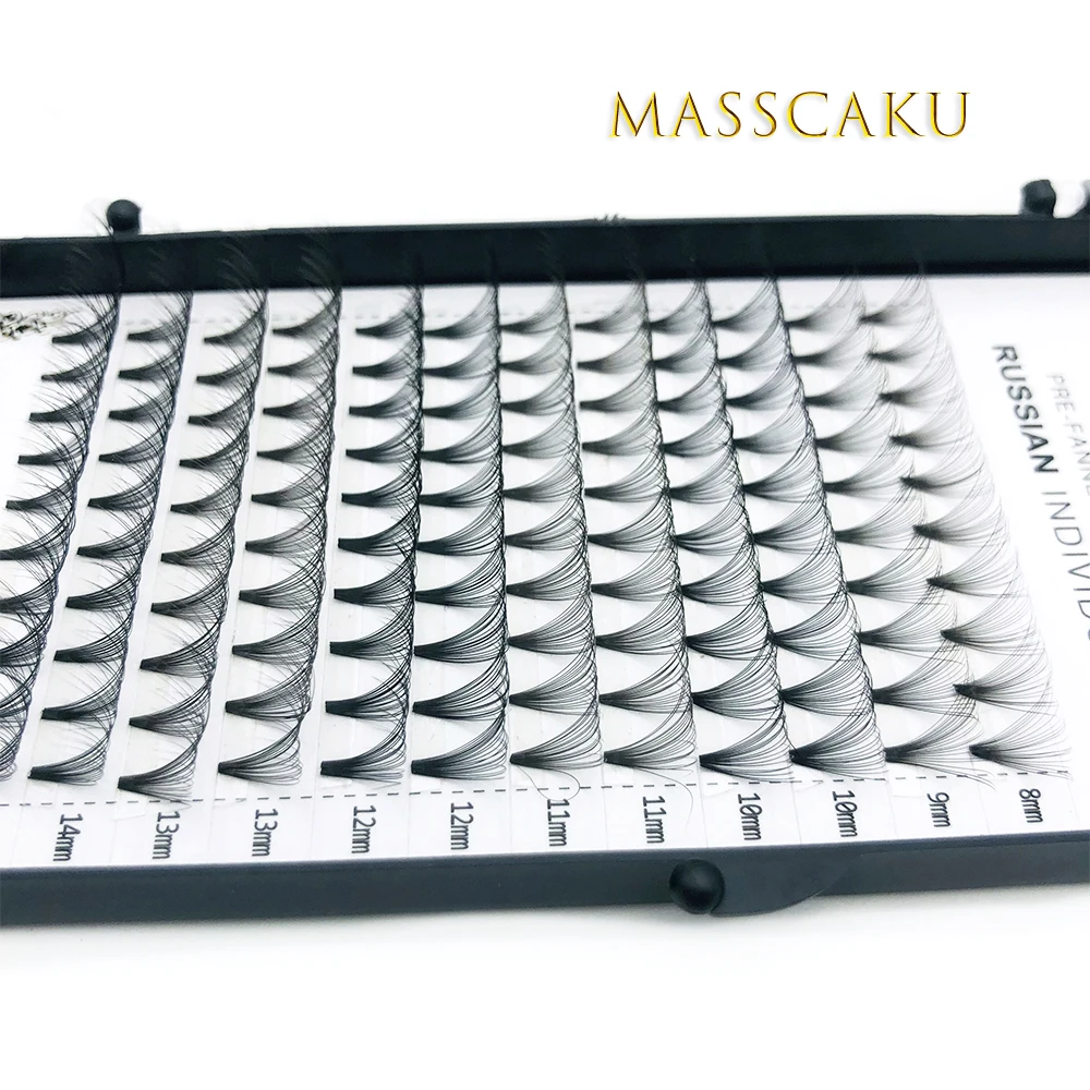 MASSCAKU накладные ресницы для макияжа Maquillaje 1 чехол готовые вееры высокое качество