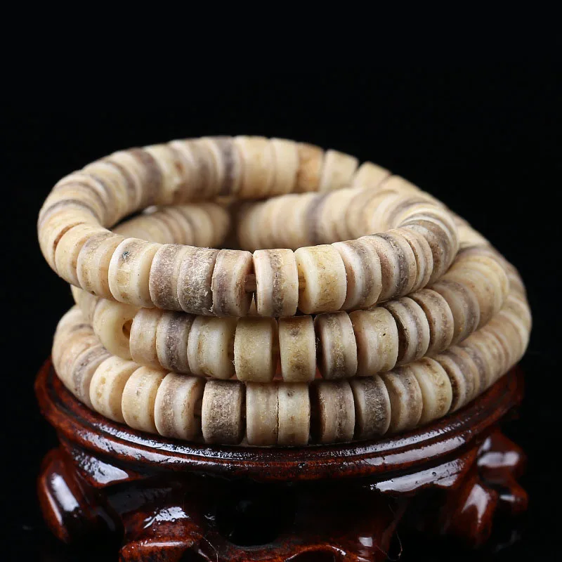 Буддизм натуральная кость тибетского яка 108 Мала браслет для мужчин Йога