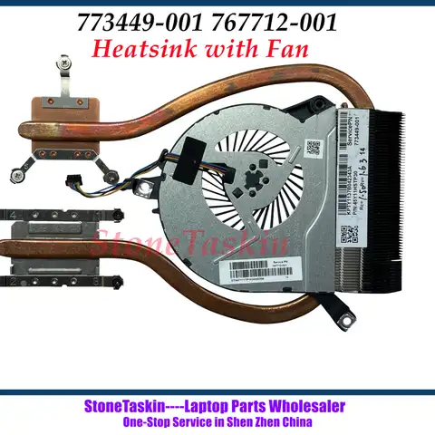 Радиатор StoneTaskin 767776-001 773449-001 для HP Pavilion 14-P 15-P 17-P 14-V 15-V 15-K, радиатор охлаждения ЦП с тестом вентилятора