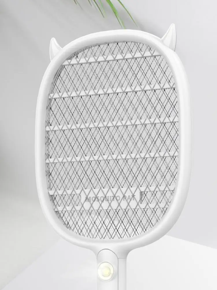 

Bug Zapper Mosquito Killer with LED Light 3-Layer Safety Mesh Safe to Touch USB Rechargeable Electric Fly Swatter for Outdoor