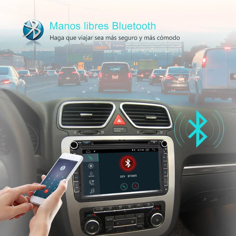 AWESAFE 2 Din Android 8 1 мультимедийный плеер Автомобильный DVD GPS навигация для VW Volkswagen GOLF 6