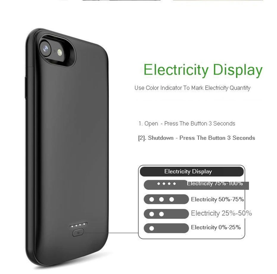 Аккумулятор Чехол для Iphone 6 6s 7 8 4000/5500mah зарядное устройство для Iphone 6 6s 7 8 Plus тонкий внешний пакет резервного копирования Чехол