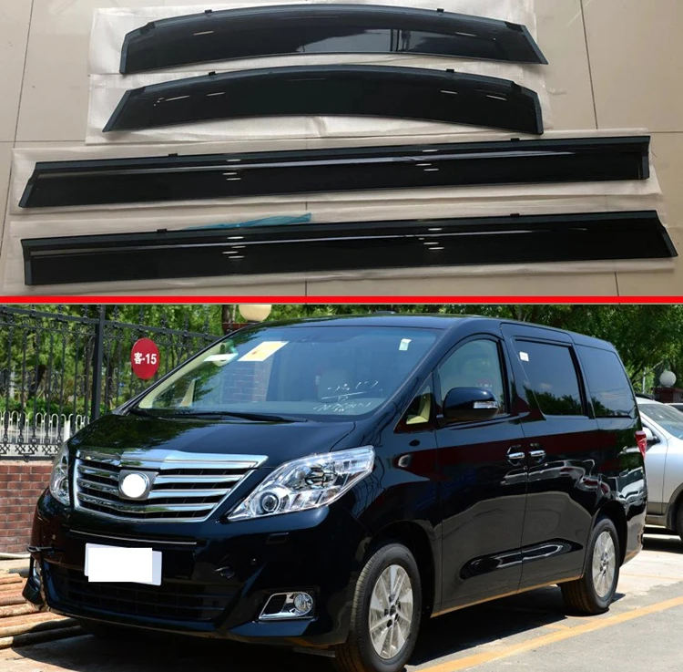 

4 шт., пластиковый Наружный козырек для Toyota Alphard Vellfire 2011 2012 2013