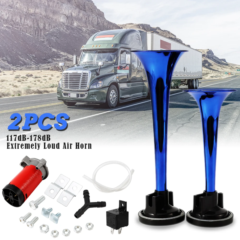 Автомобильный клаксон супер громкий двухцветный компрессор 12 В 178дб для