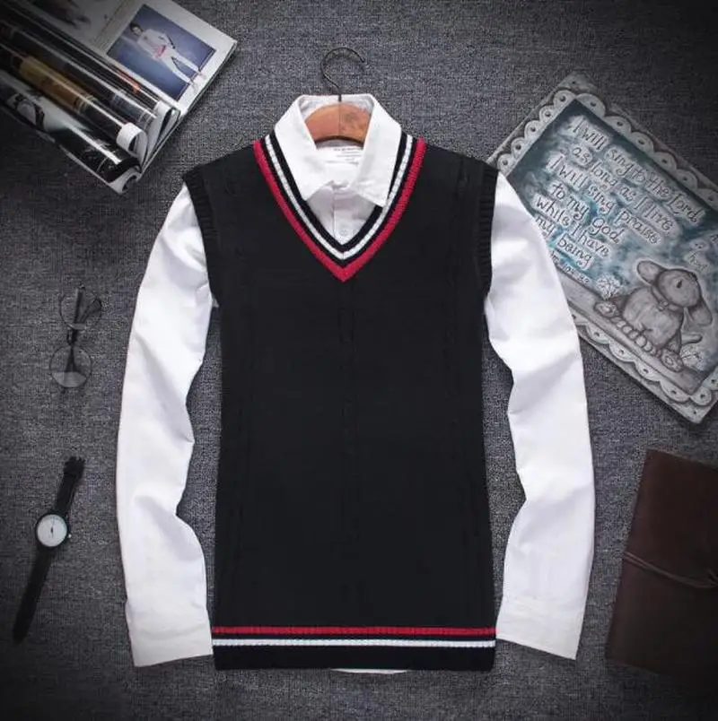 Zogaa осень зима мужские свитера куртка теплые пуловеры без рукавов с круглым