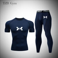 mens sportswear gym jogging quick drying sports t shirt leggings outdoor sports cycling running basketball fitness sports suit
