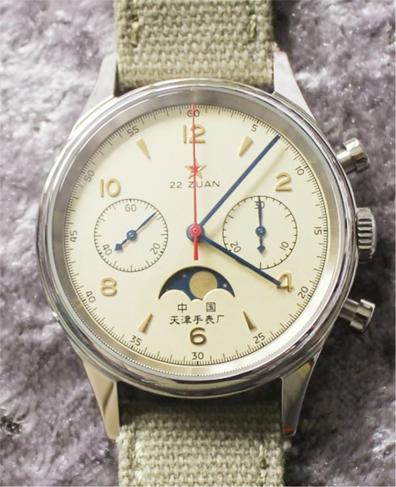 

Retro 1963 Pilot Watch 40mm Multifunctional Top Military Watches Manual Mechanical ST1901 Movement Aviation Business Men watches