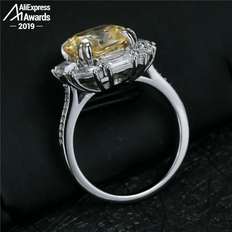 Oh My God So beautiful не поддельные круглые огранки S925 Серебряное кольцо SONA бриллиантовый