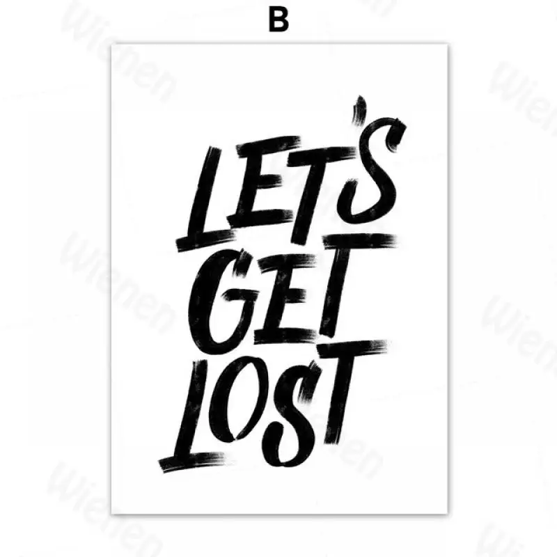 

Creative Black & White Animal Mural Cartoon Cat Quotes Wall Art Canvas Painting Nordic Posters Home Decor Room Interior Decor