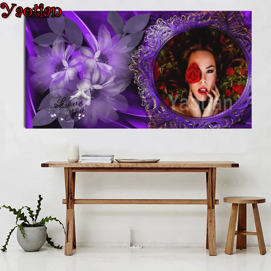 

Beauty flower 5d picture of rhinestones mosaic full square/round diamond embroidery with diamonds painting diy crystal decor art
