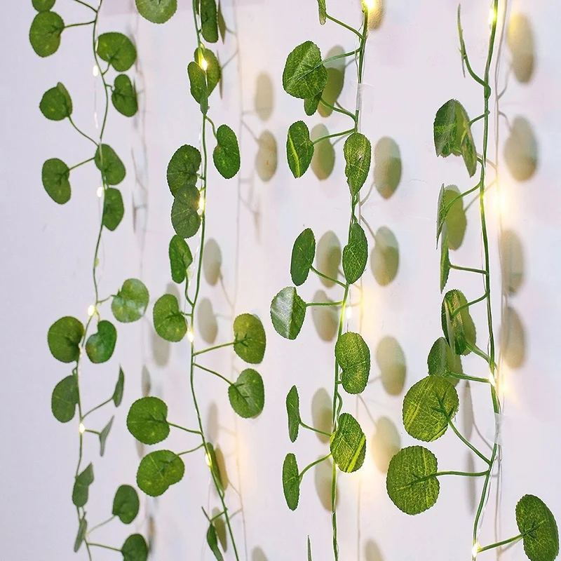 

2.2M Artificial Plants Led String Light Creeper Green Leaf Ivy Vine for Home Wedding Decor Lamp