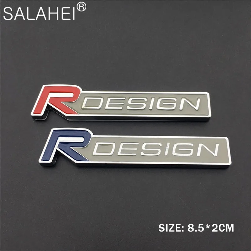 Новый стиль автомобиля 3D металлический R Дизайн Письмо Эмблема передняя решетка