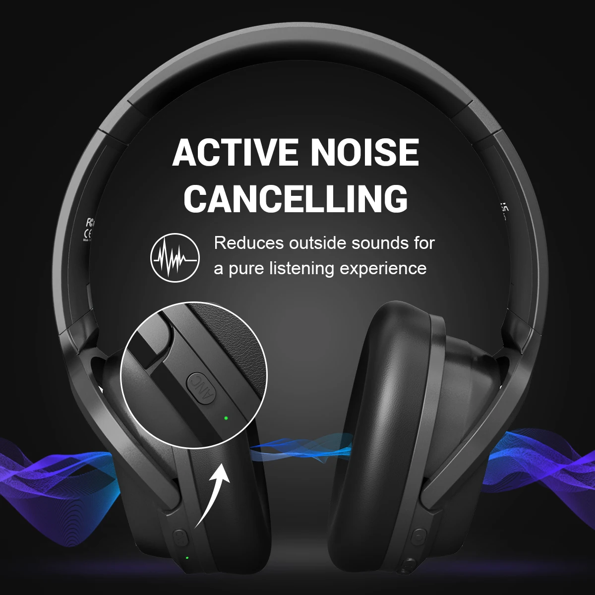 EKSA E5 Bluetooth 5,0 наушники с активным шумоподавлением Наушники 920 мАч беспроводная гарнитура с микрофоном для телефонов складные Накладные наушники