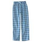 Высококачественная Мужская пижама, Классические хлопковые штаны в клетку для отдыха, свободная одежда для сна, Повседневная Пижама, домашние штаны для сна