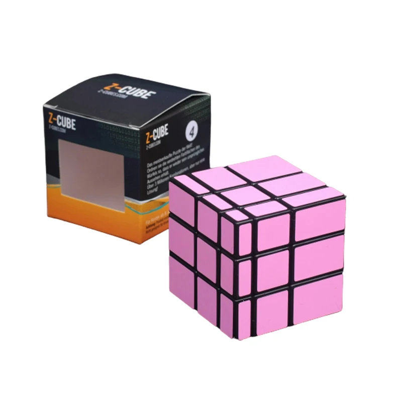 Новинка Z-cube 3x3 зеркальный куб Волшебная с импортной пленкой синяя и розовая