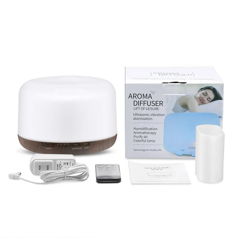 

500ML Aromatherapy Diffuser Air Humidifier with LED Night Light Home Ultrasonic Cool Mist Xaomi Aroma Essential Oil Diffuser
