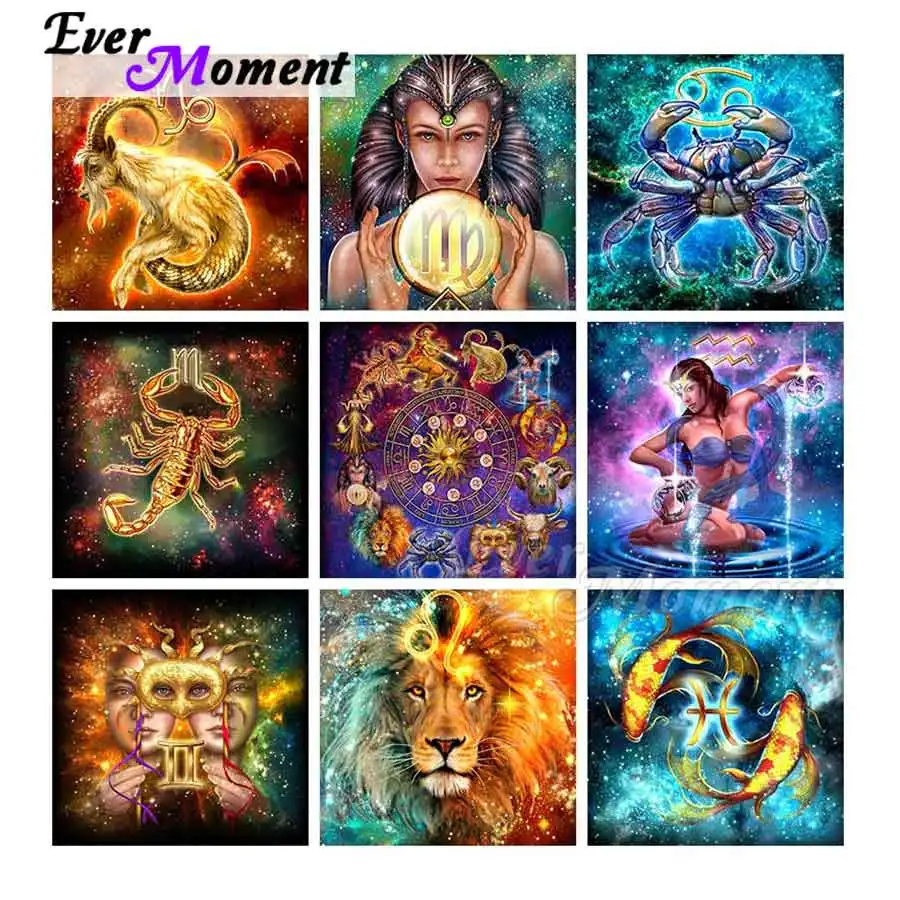 Картина с бриллиантами Ever Moment ручная работа 12 созвездий сделай сам полностью